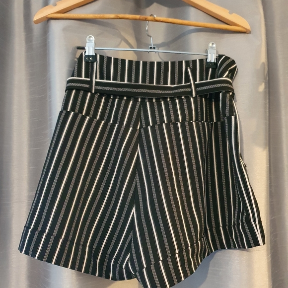 Ally fashion size 12 black/white striped shorts. - Picture 2 of 4